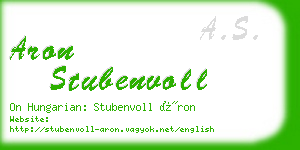 aron stubenvoll business card